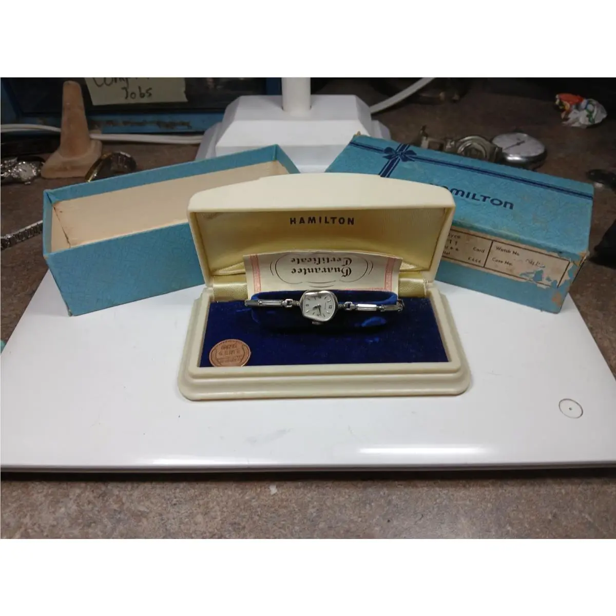 Old Stock Hamilton 757 Womens 22 Jewel Mechanical Gold Filled Watch