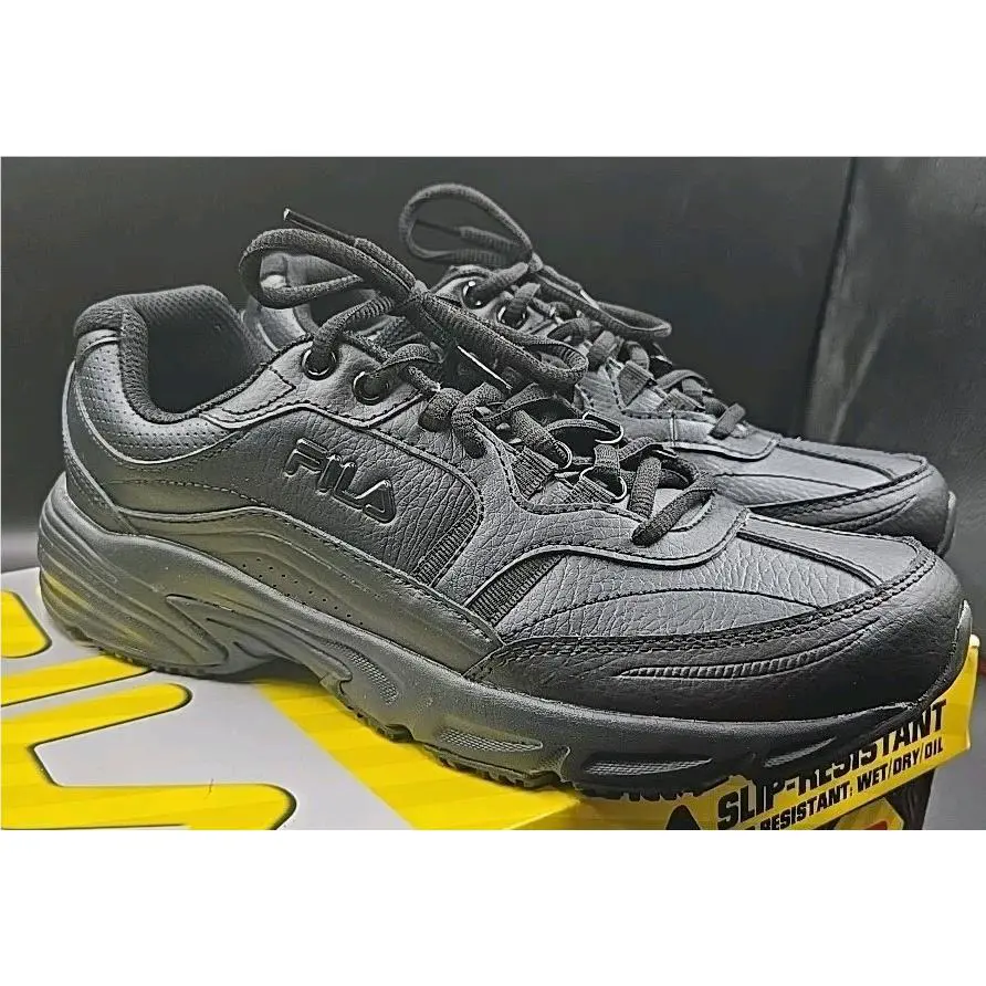 Fila shoes - Fila Memory Workshift Slip Resistant Soft Toe Work - 5SG30002-001 - Black (UPC: 791272774507) 2