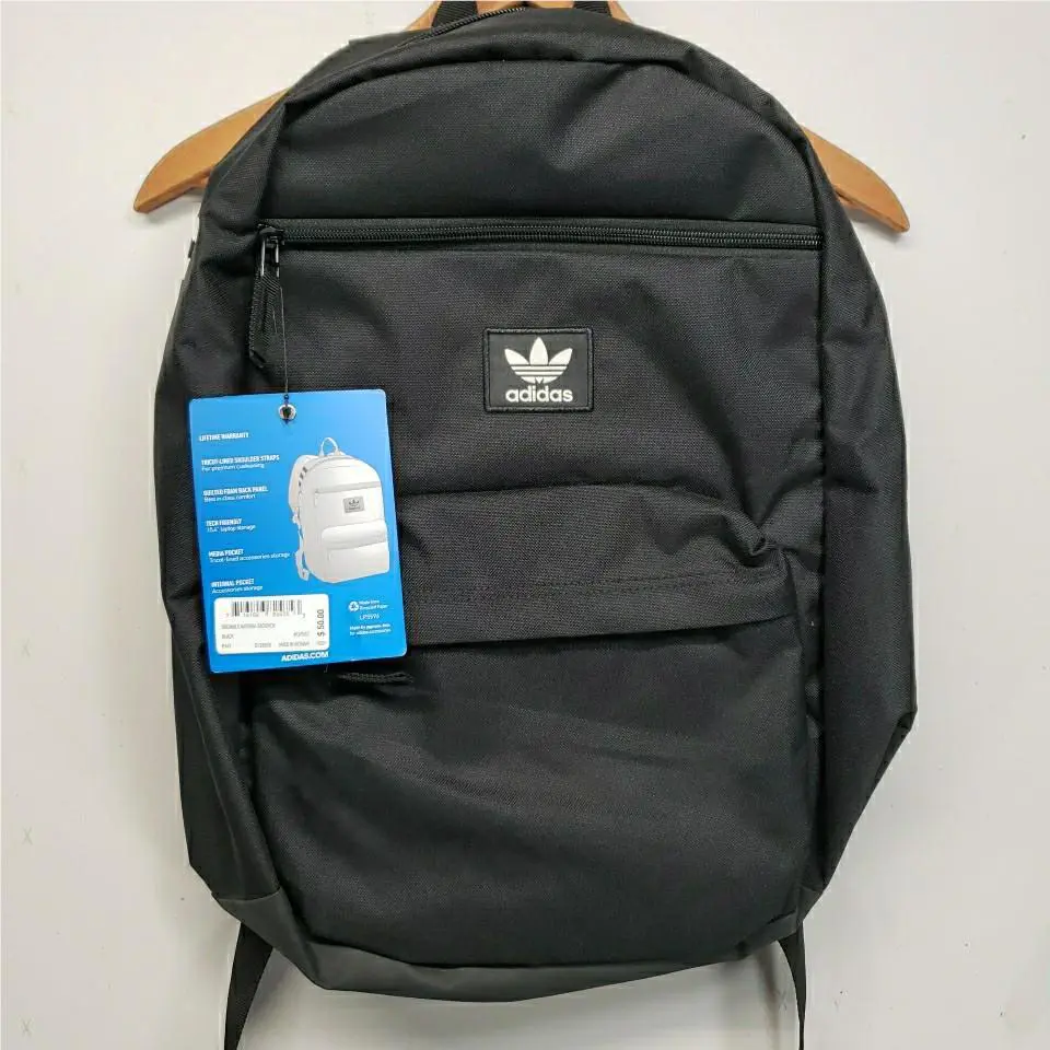 Adidas Originals Nationals Bookbag Backpack Trefoil Black White