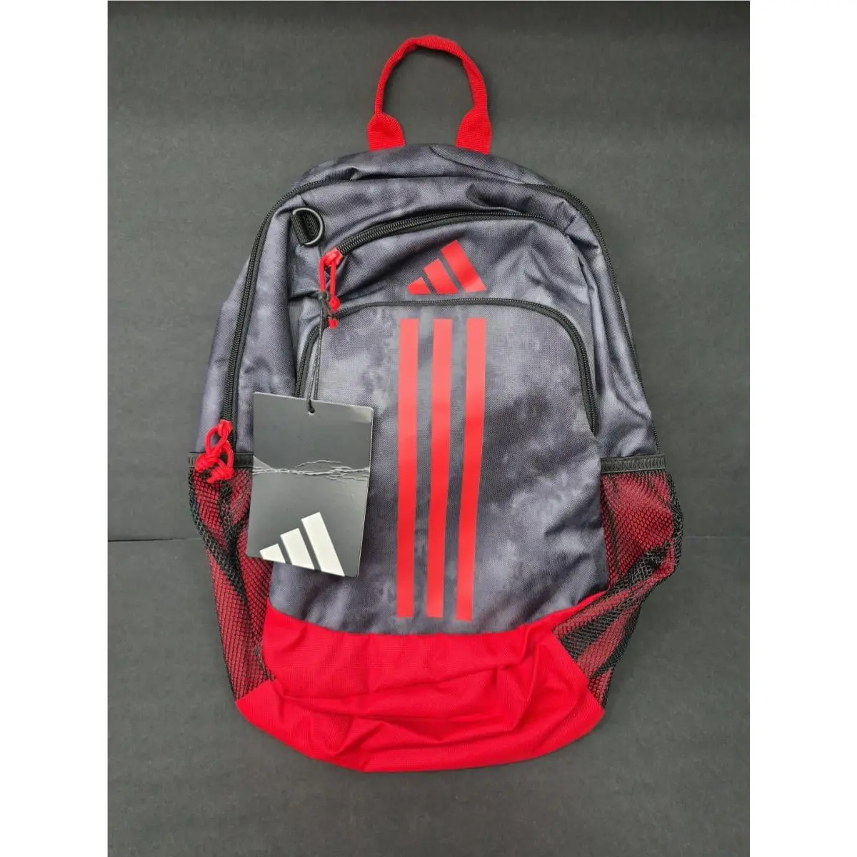 Adidas 18 Inch Carbon and Red Backpack