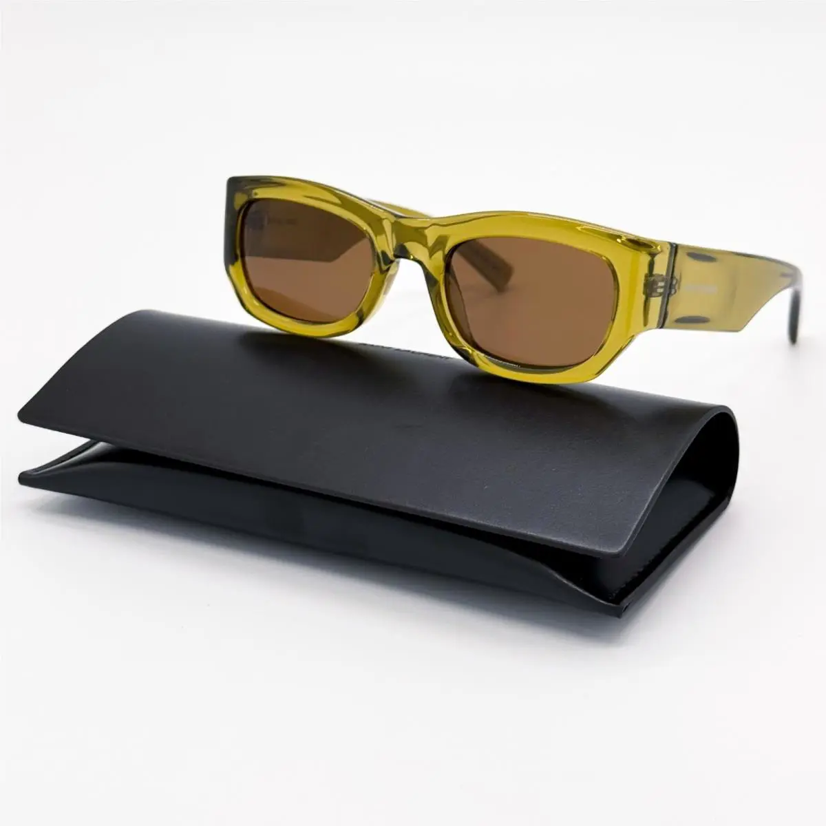 Saint Laurent Sunglasses SL713 004 Green Brown Unisex