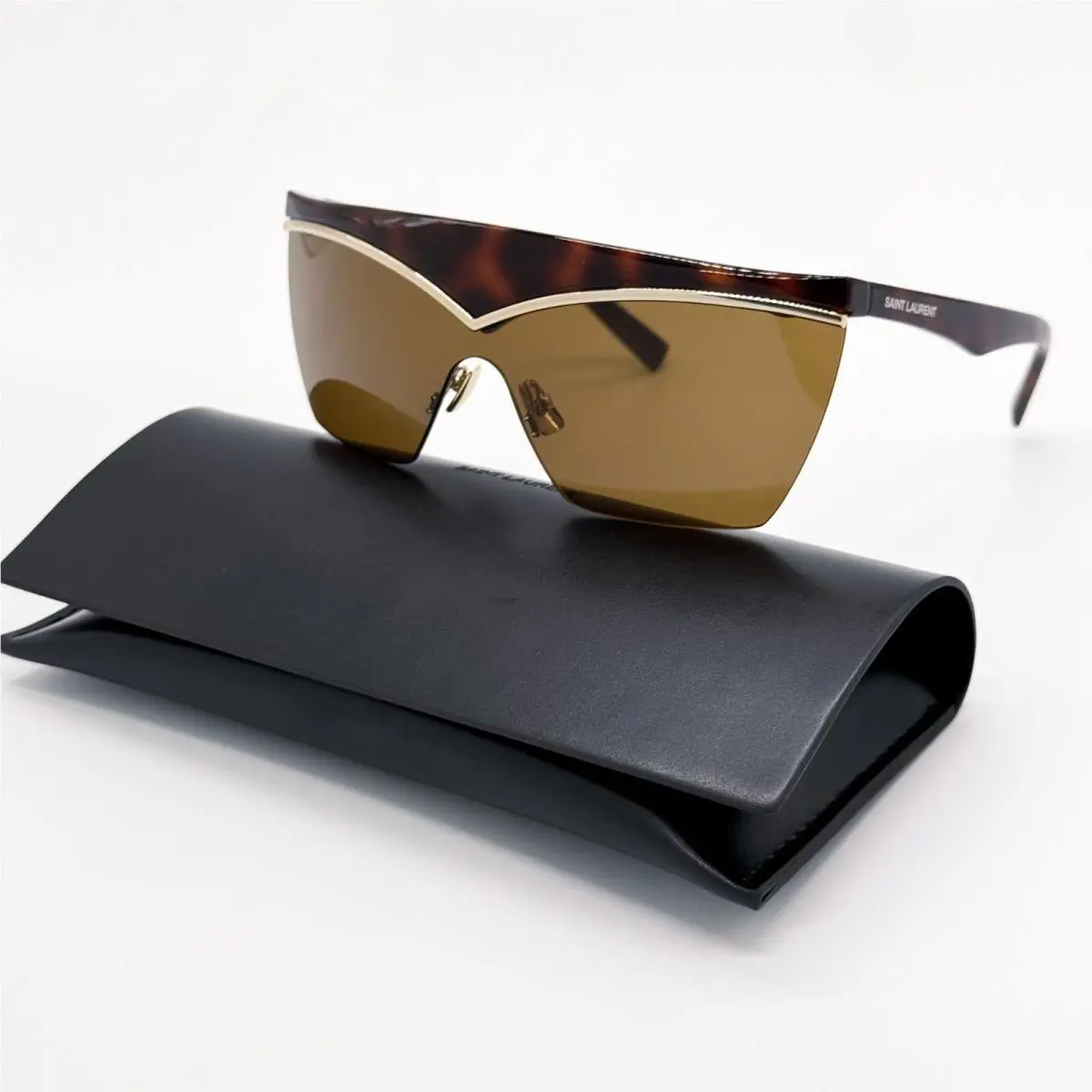 Saint Laurent Sunglasses SL614 Mask 002 Havana Gold Women