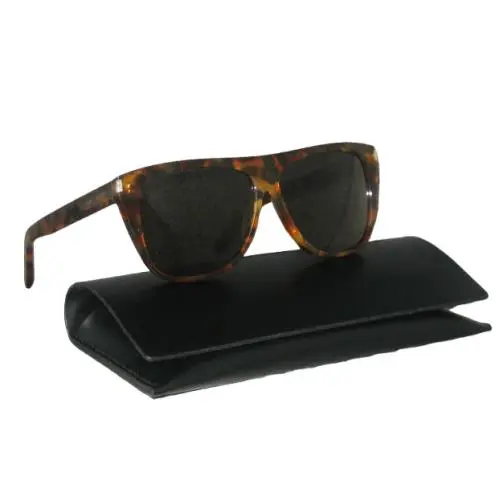 Saint Laurent SL 1 015 Tortoise Square Sunglasses Made In Italy