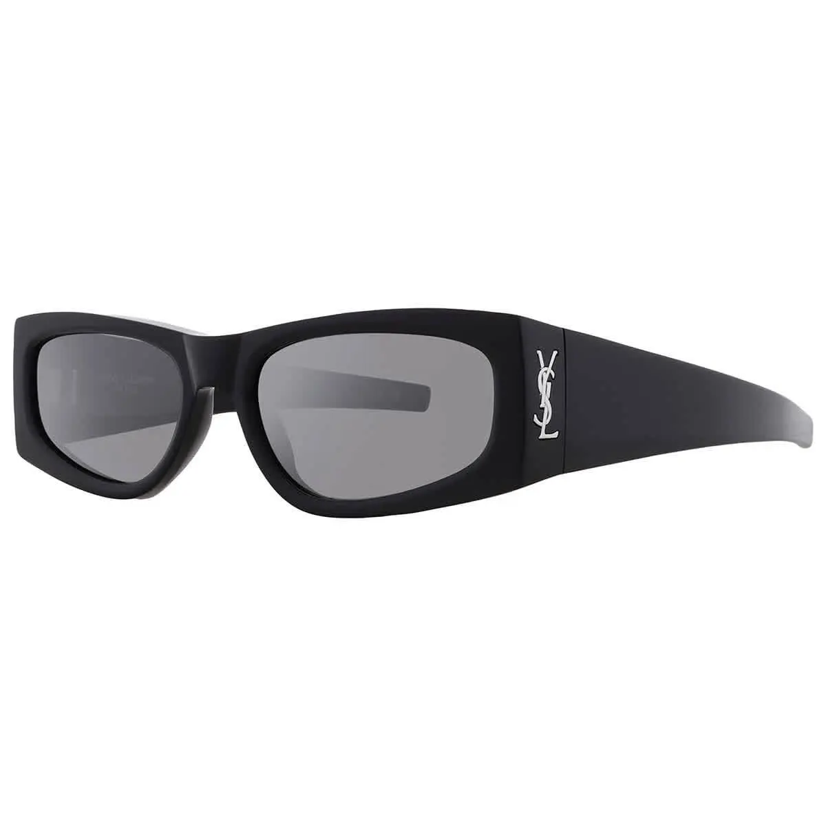 Saint Laurent Silver Mirror Rectangular Ladies Sunglasses SL M140 002 56