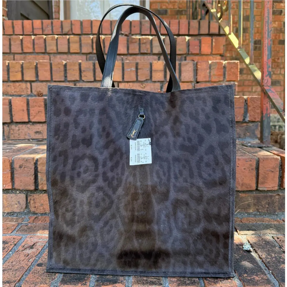 Yves Saint Laurent Leopard Calf Hair Tote Bag 274764