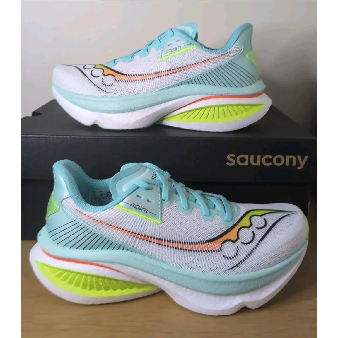 Saucony Women`s Endorphin Azura S11070-124 White Running Shoes Size 8.5