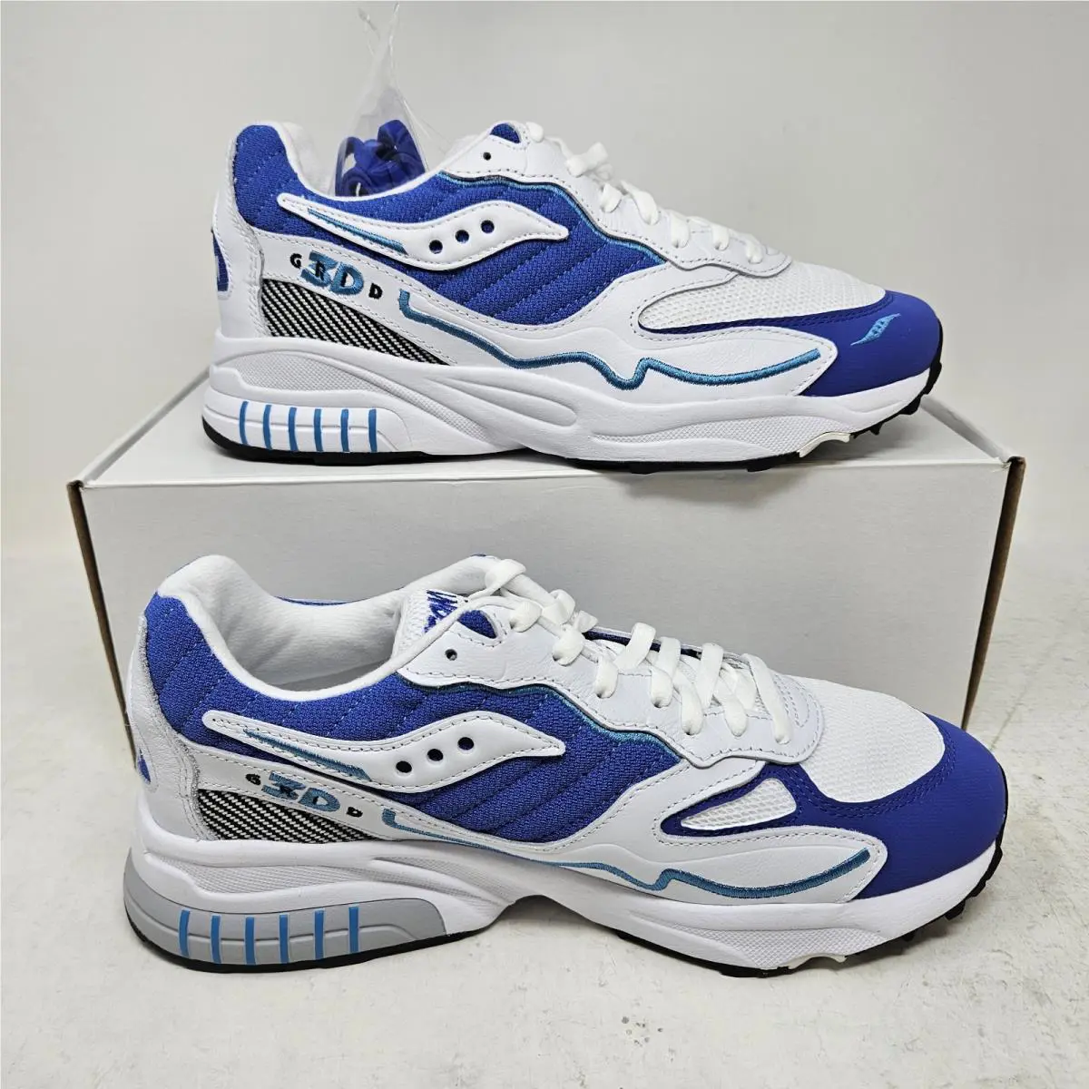 Saucony shoes - Saucony 3D Grid Hurricane - Grid Hurricane - S70646-2 - White / Blue (UPC: 195017554735) 0