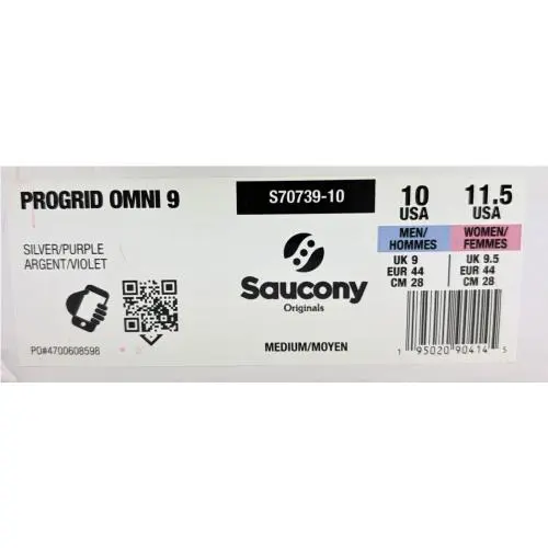 Saucony shoes - Saucony Progrid Omni 9 - Progrid Omni - S70739-10 - Silve/Purple (UPC: 195020904145) 12