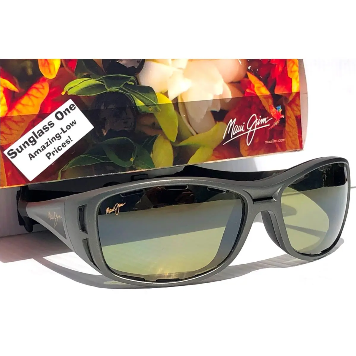 Maui Jim Waterman Titanium Polarized Maui HT Green Lens Sunglass HT410-11B