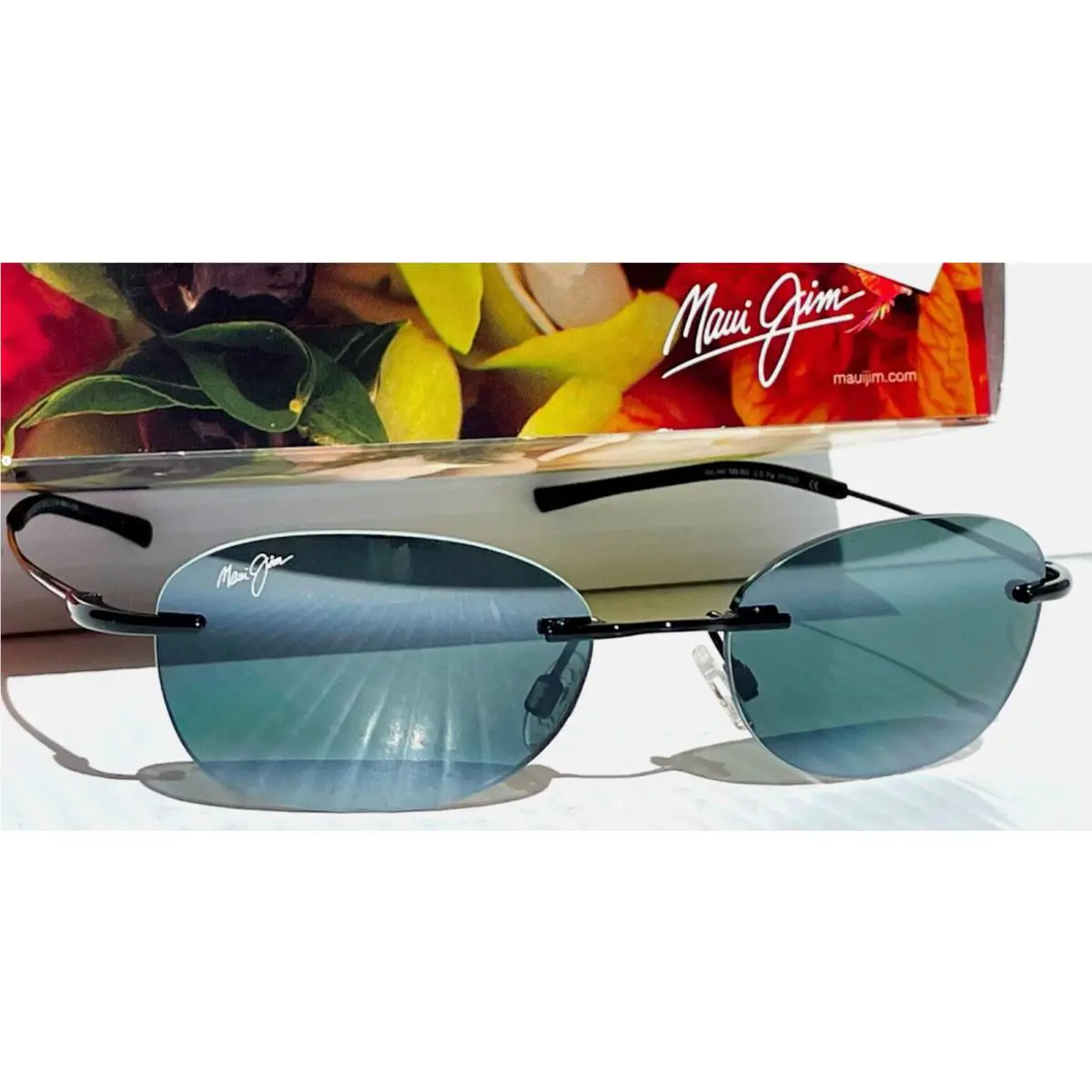 Polarized Maui Jim Aki Aki Sunglasses MJ333-02 Black Frames w/ Grey Lenses