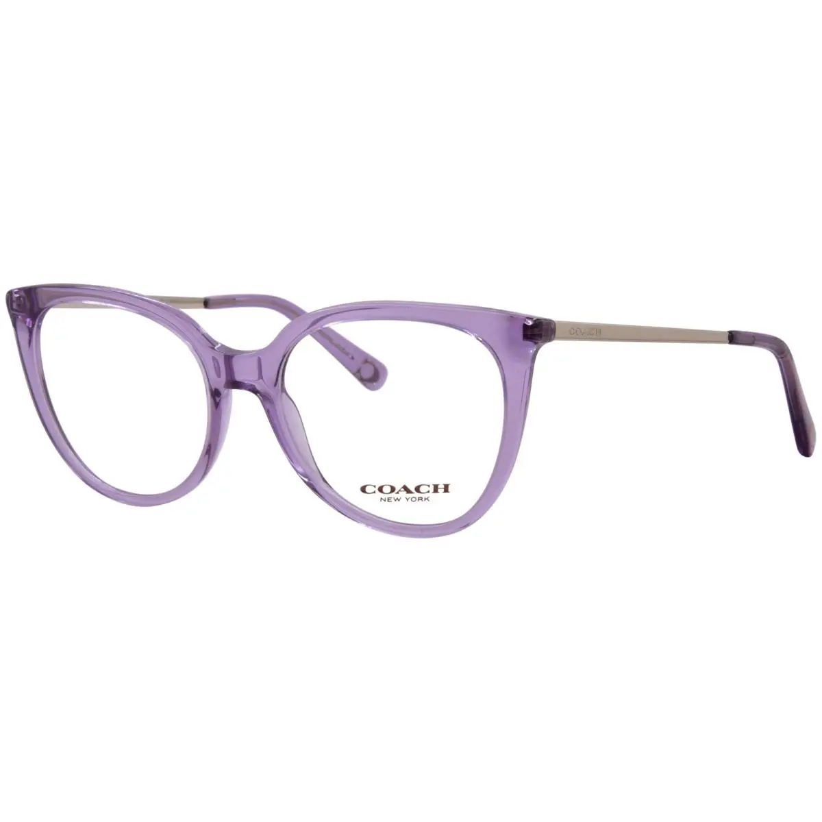 Coach HC6125 5400 Eyeglasses Women`s Transparent Amethyst Full Rim 53mm