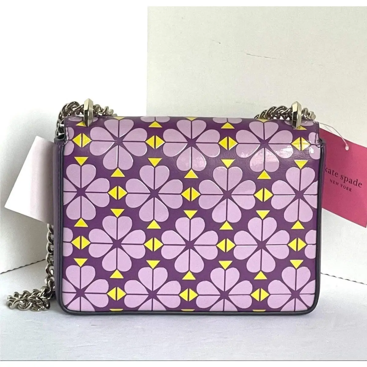 Kate Spade Amelia 3D Flower Shoulder Bag Pink Leather Chain Crossbody