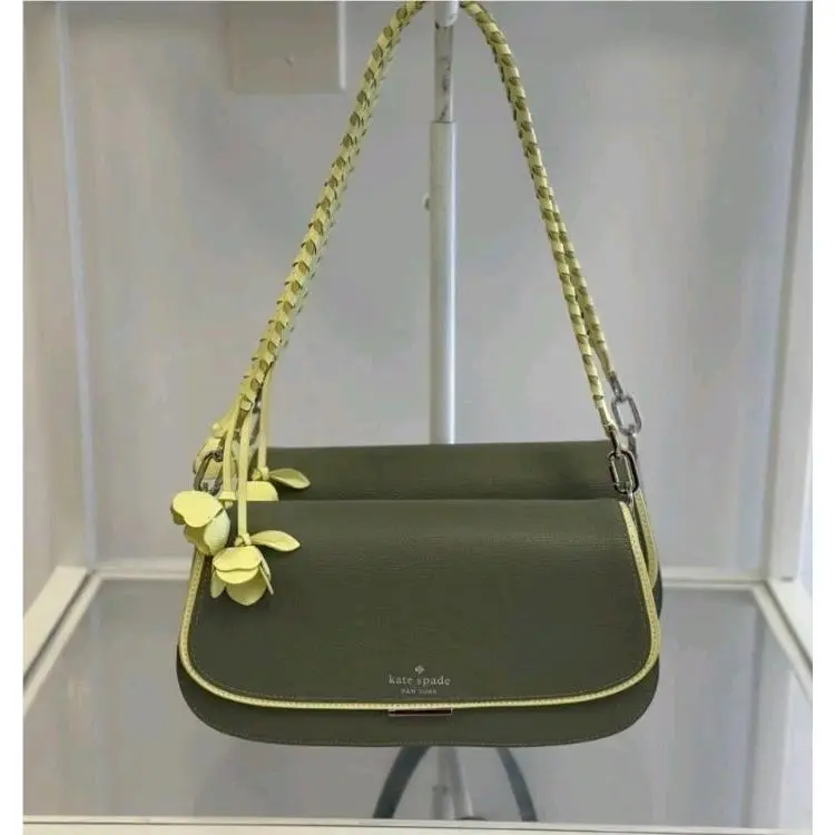 Kate Spade KO151 New York Quinn Floral Strap Leather Shoulder Bag Dusky Pine