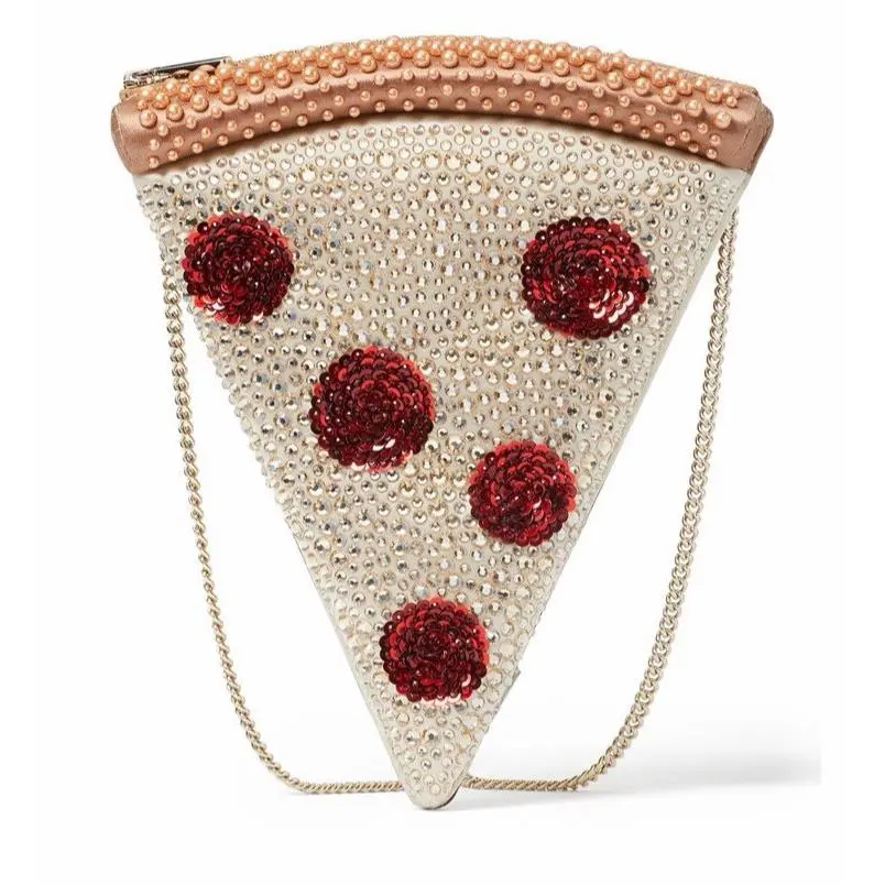 Kate Spade New York 3D Pizza Slice Crystal Embellished Crossbody Bag