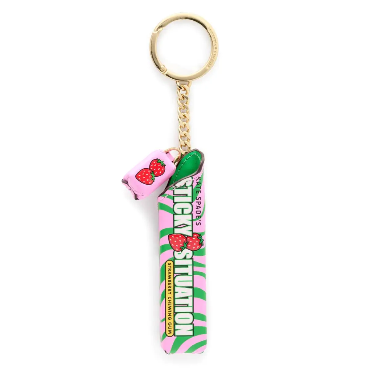 New Kate Spade Bubble Gum Bag Charm Pink / Green Multi