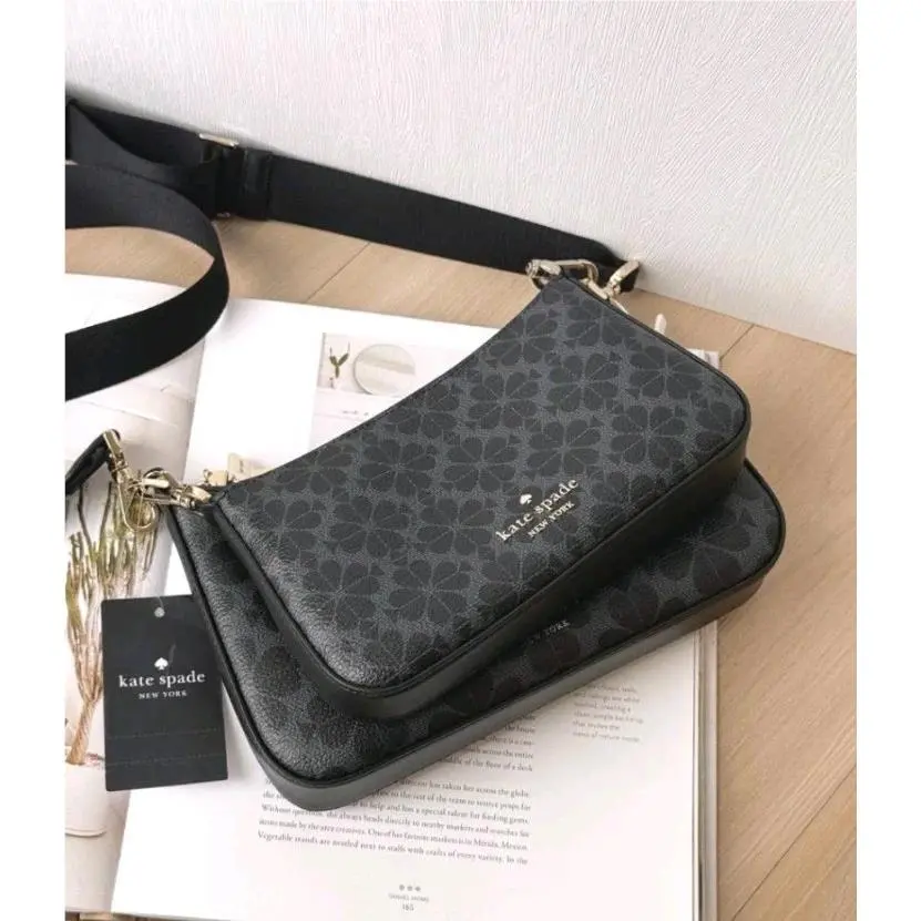 Kate Spade KI372 Spade Flower Small Crossbody In Black