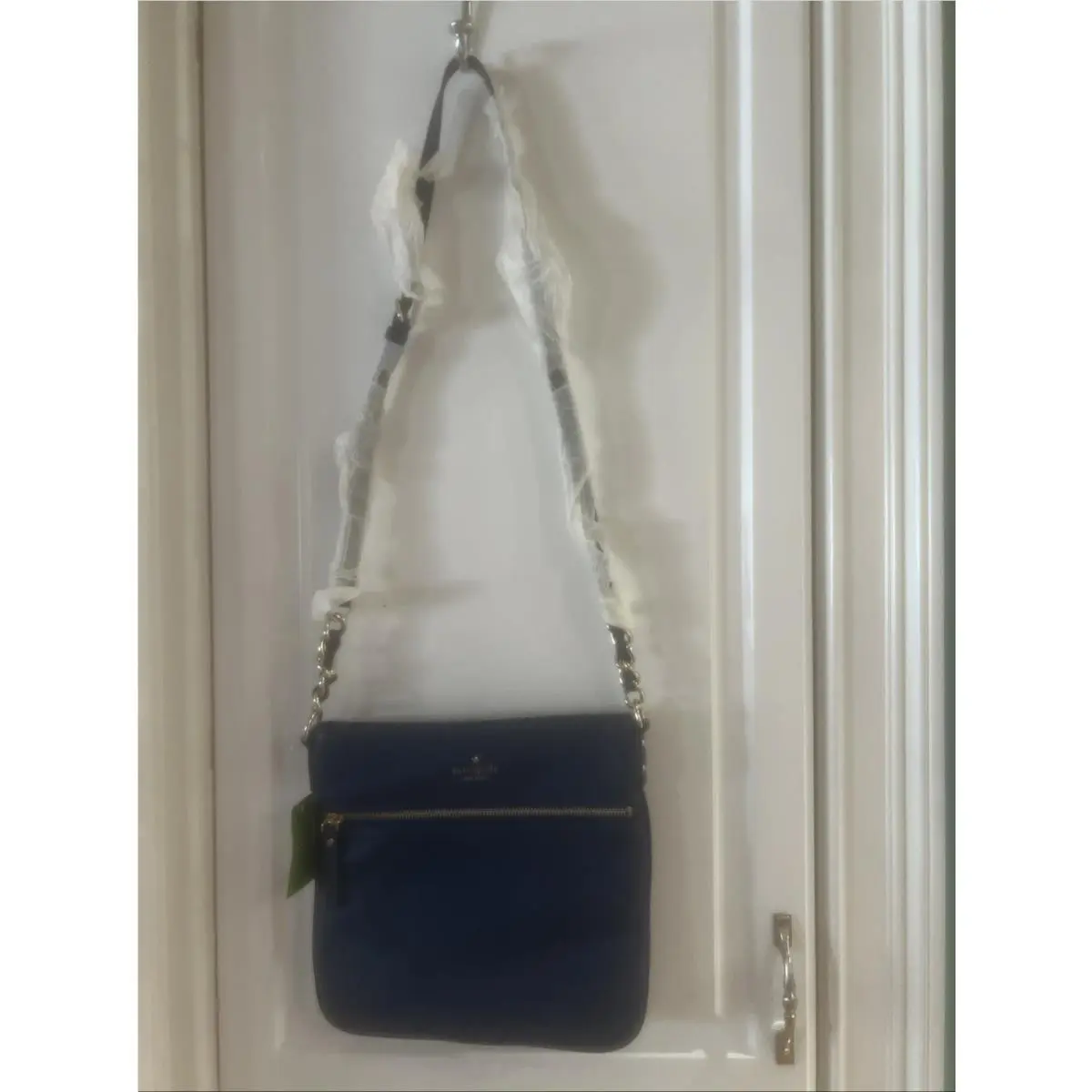 Kate Spade Handbag 10”square Dark Blue Dust Bag