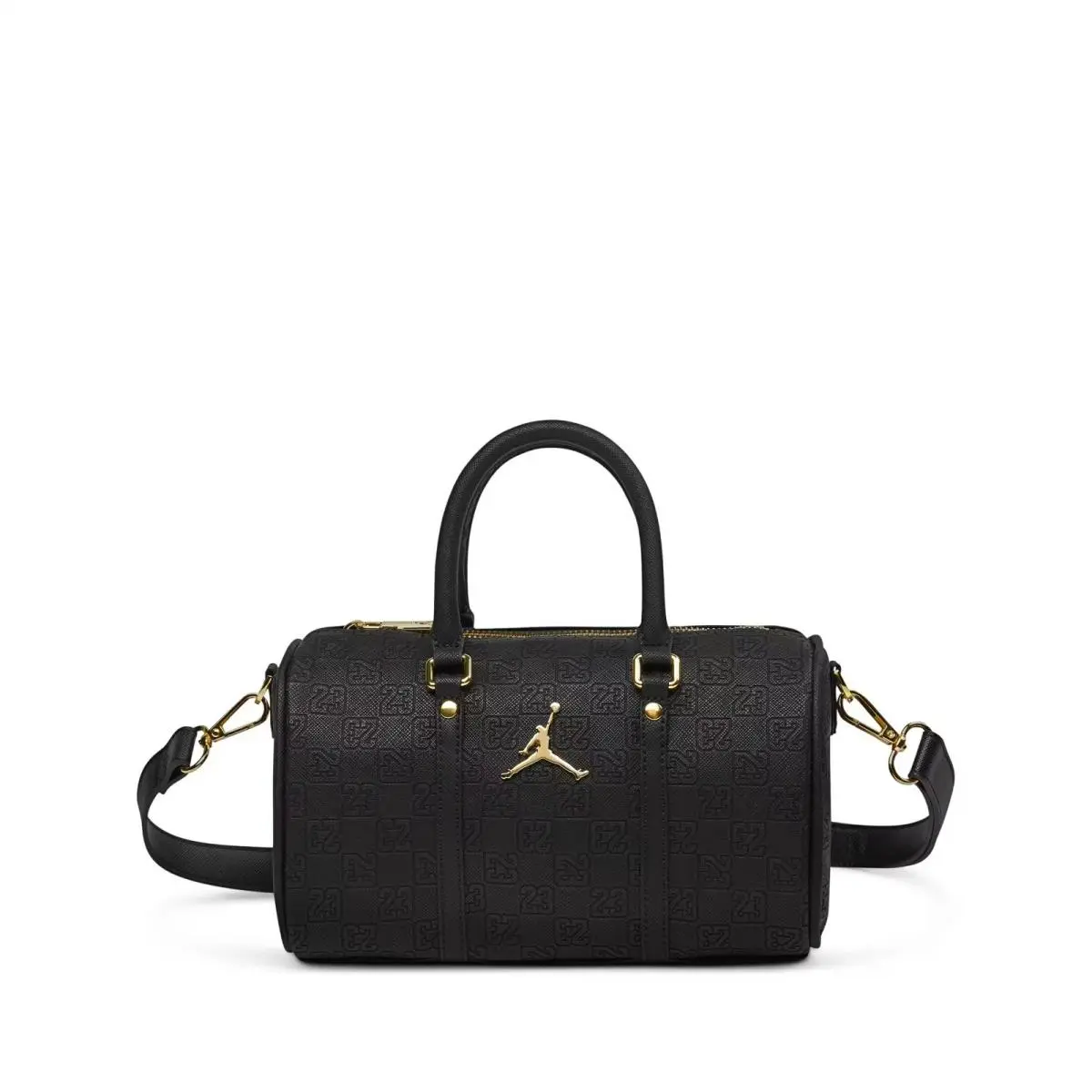 Jordan Black MA9169-K5X Allover Debossed Monogram Mini Duffel Bag 3L by Nike