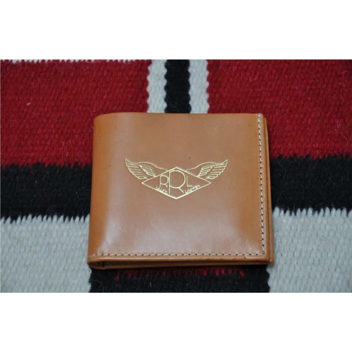 Ralph Lauren Rrl Made in Italy English Tan Bifold Bridle Leather Wallet