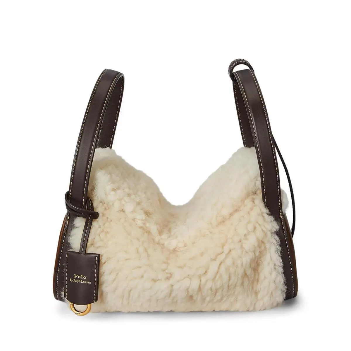 Polo Ralph Lauren Play Shearling Barrel Duffel Bag Lamb Sherpa Should Bag
