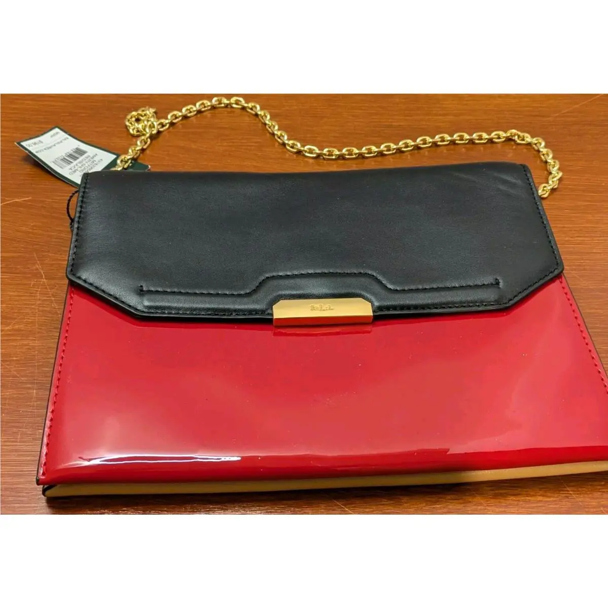 Lauren Ralph Lauren Red Black Purse Look at The Photos