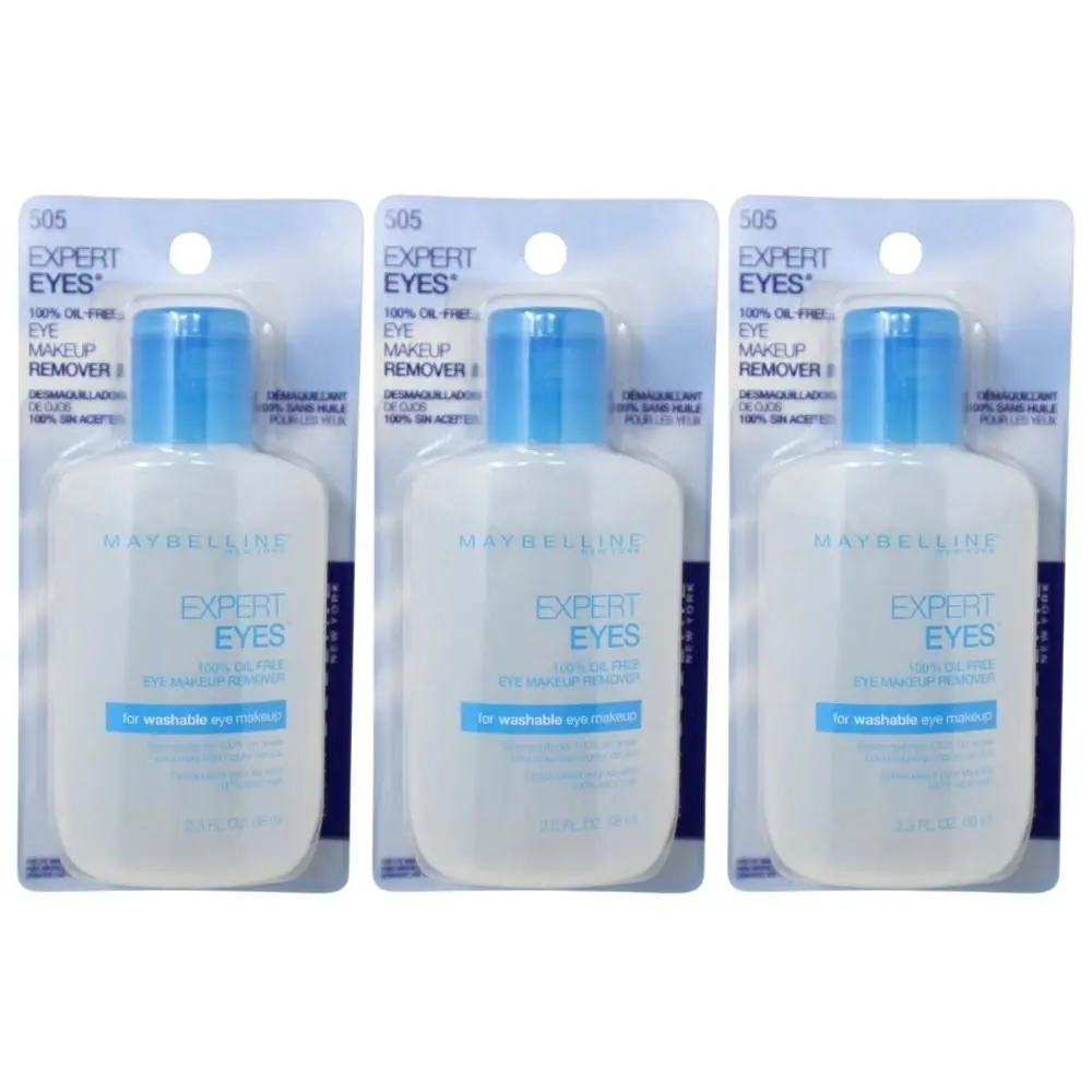 3 Pack - Maybelline Expert Eyes Oil Free Eye Makeup Remover 2.3 oz