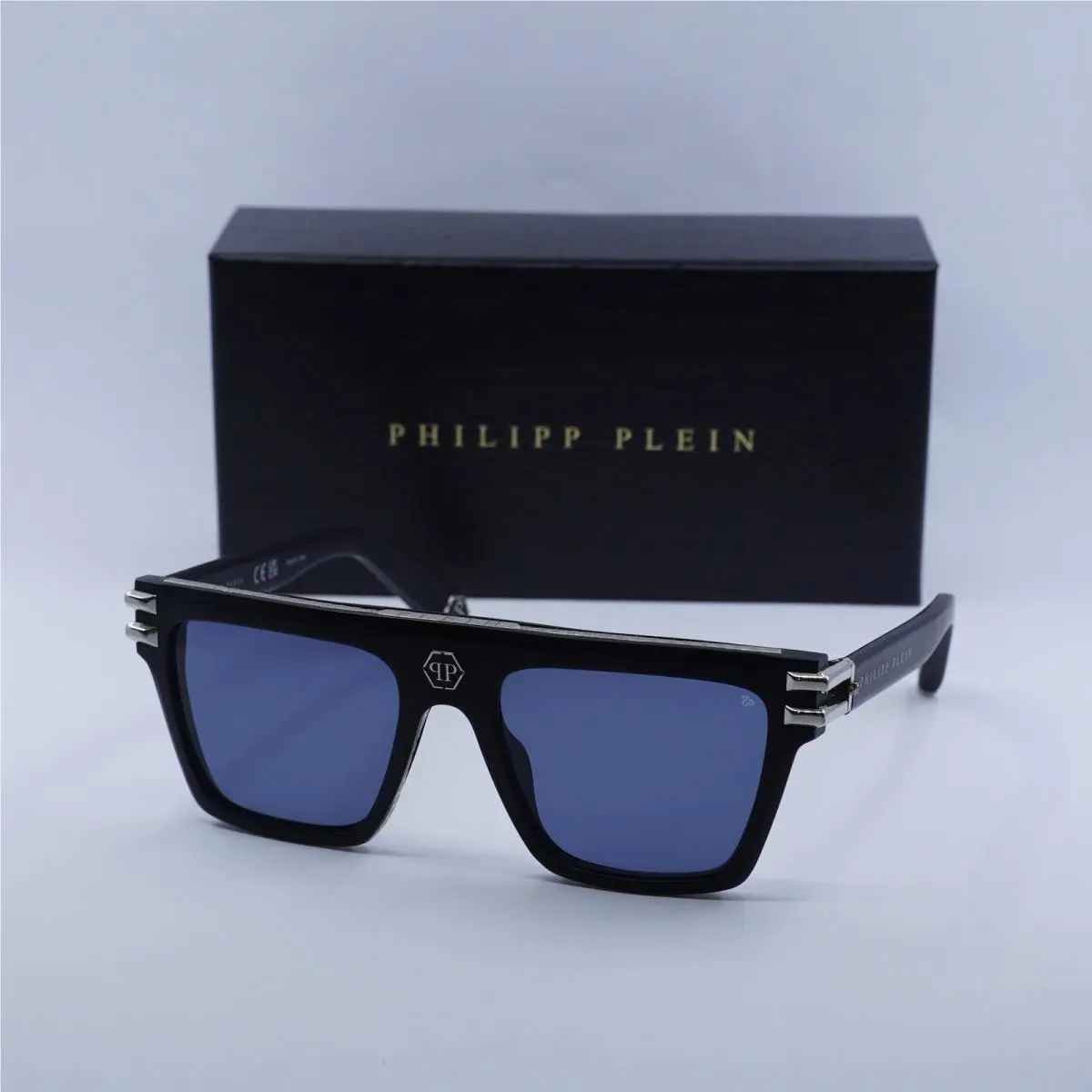 Philipp Plein SPP108V Icon 0703 Black/blue 56-19-145 Sunglasses