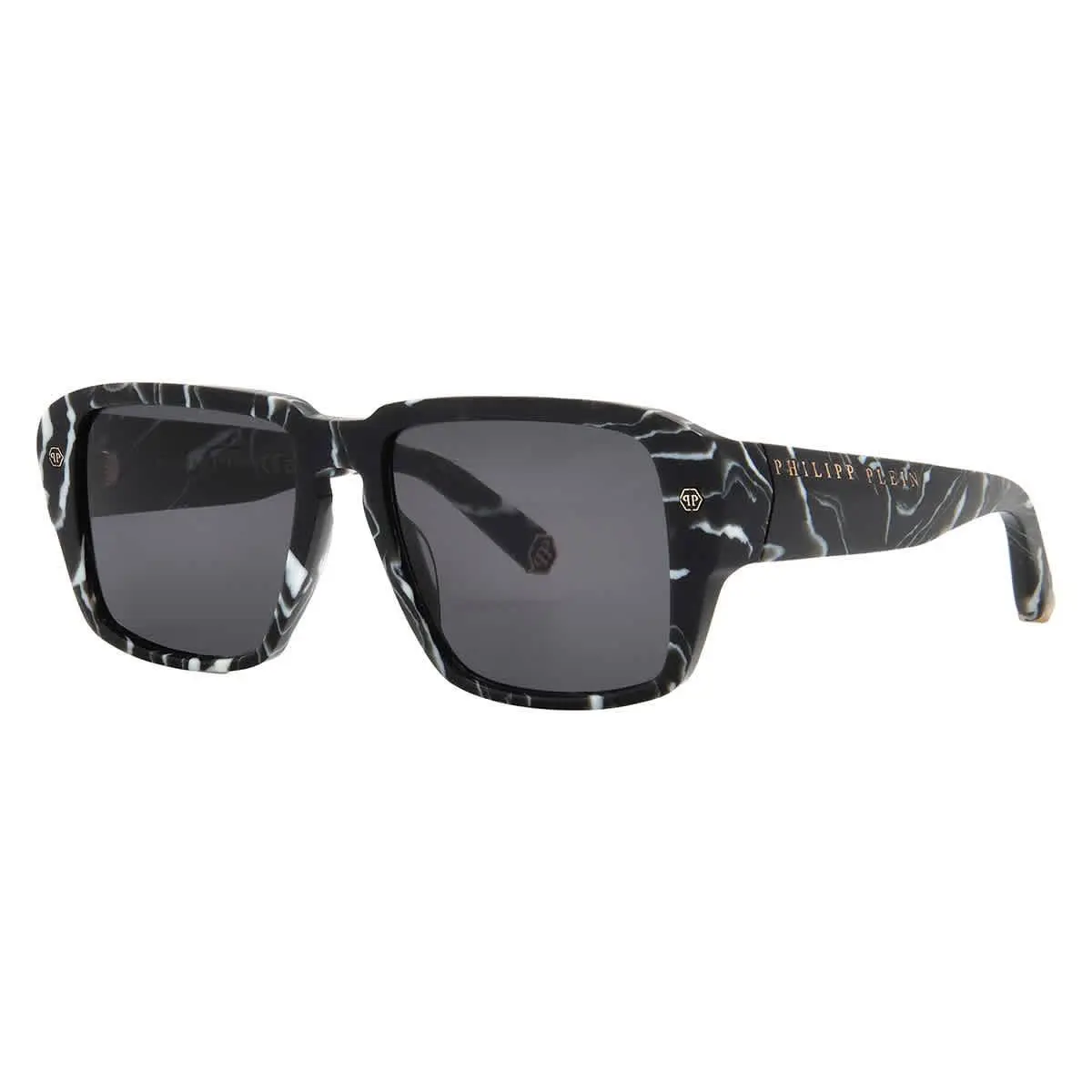 Smoke Square Ladies Sunglasses SPP081 0Z21 55 SPP081 0Z21 55 by Philipp Plein