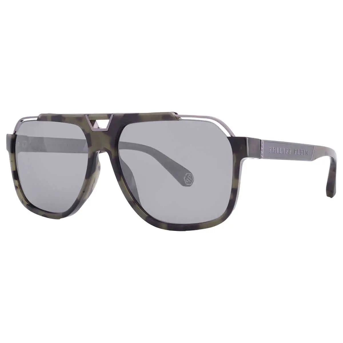 Grey Navigator Men`s Sunglasses SPP046M 92IX 61 SPP046M 92IX 61 by Philipp Plein