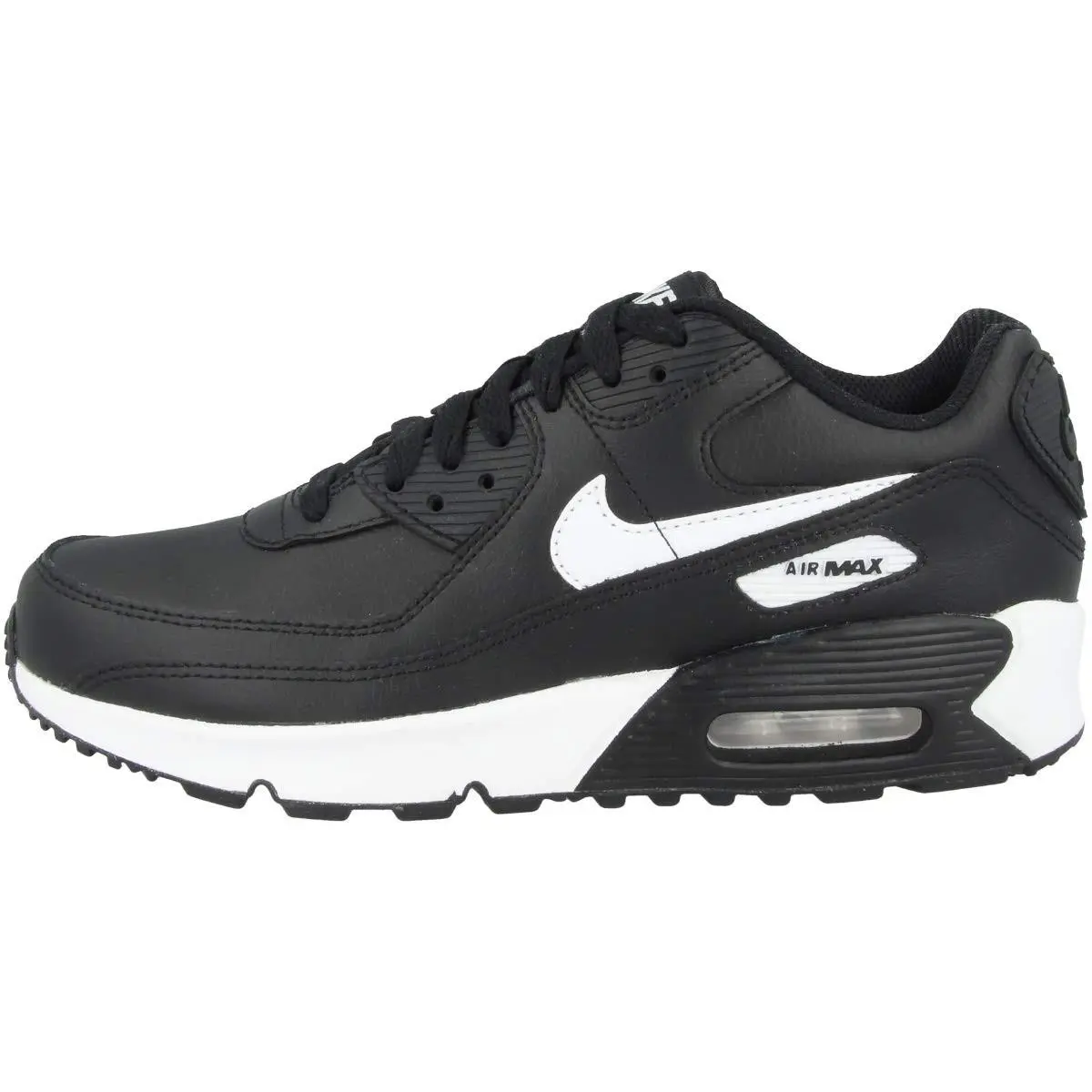 Nike Boy`s Air Max 90 Ltr Big Kid Black/white/black 5 Big Kid M - BLACK/WHITE