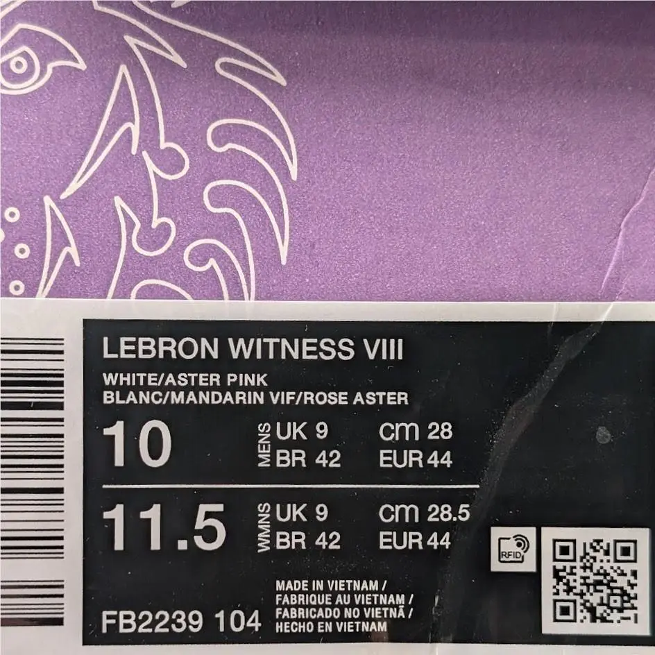 Nike shoes - Nike LeBron Witness 8 - LeBron Witness - FB2239-104 - White / Rose (UPC: 197600180871) 13