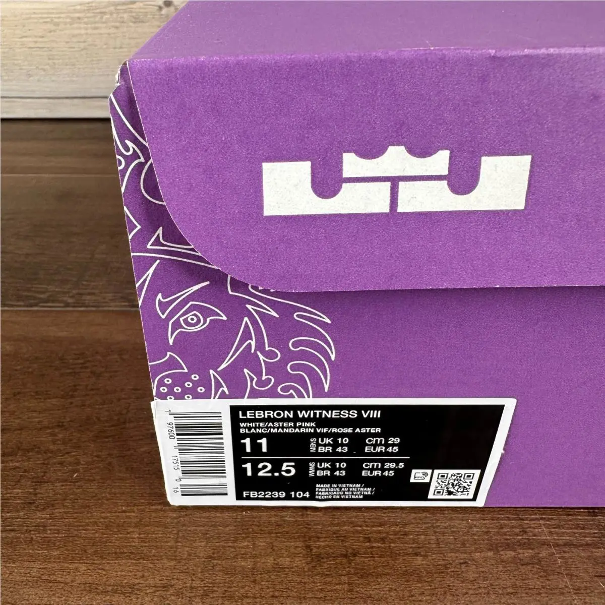 Nike shoes - Nike Lebron Witness VIII - Lebron Witness VIII - FB2239-104 - White/Aster Pink (UPC: 197600183773) 5