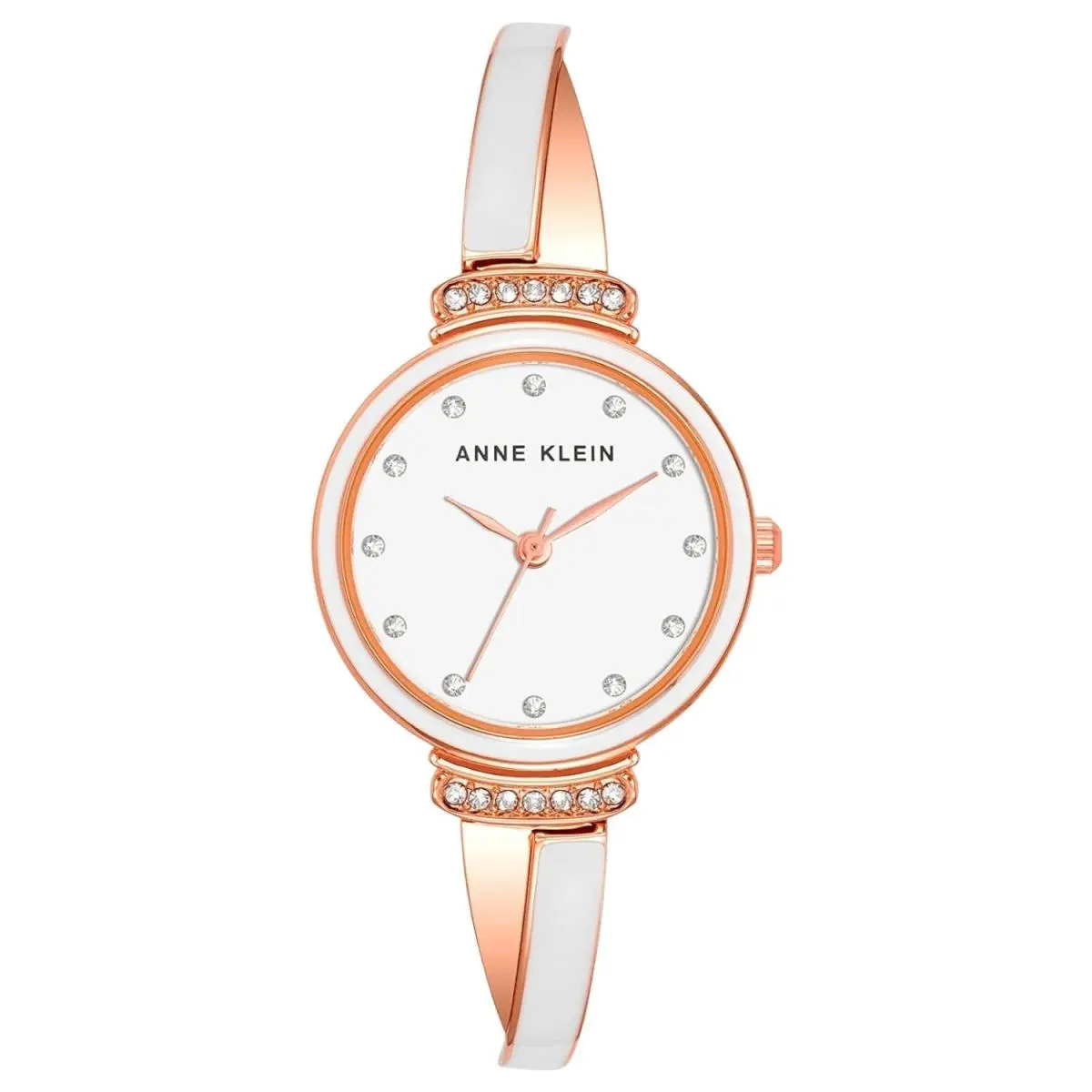 Women`s Crystal White Dial Watch - AK/3292WTST by Anne Klein