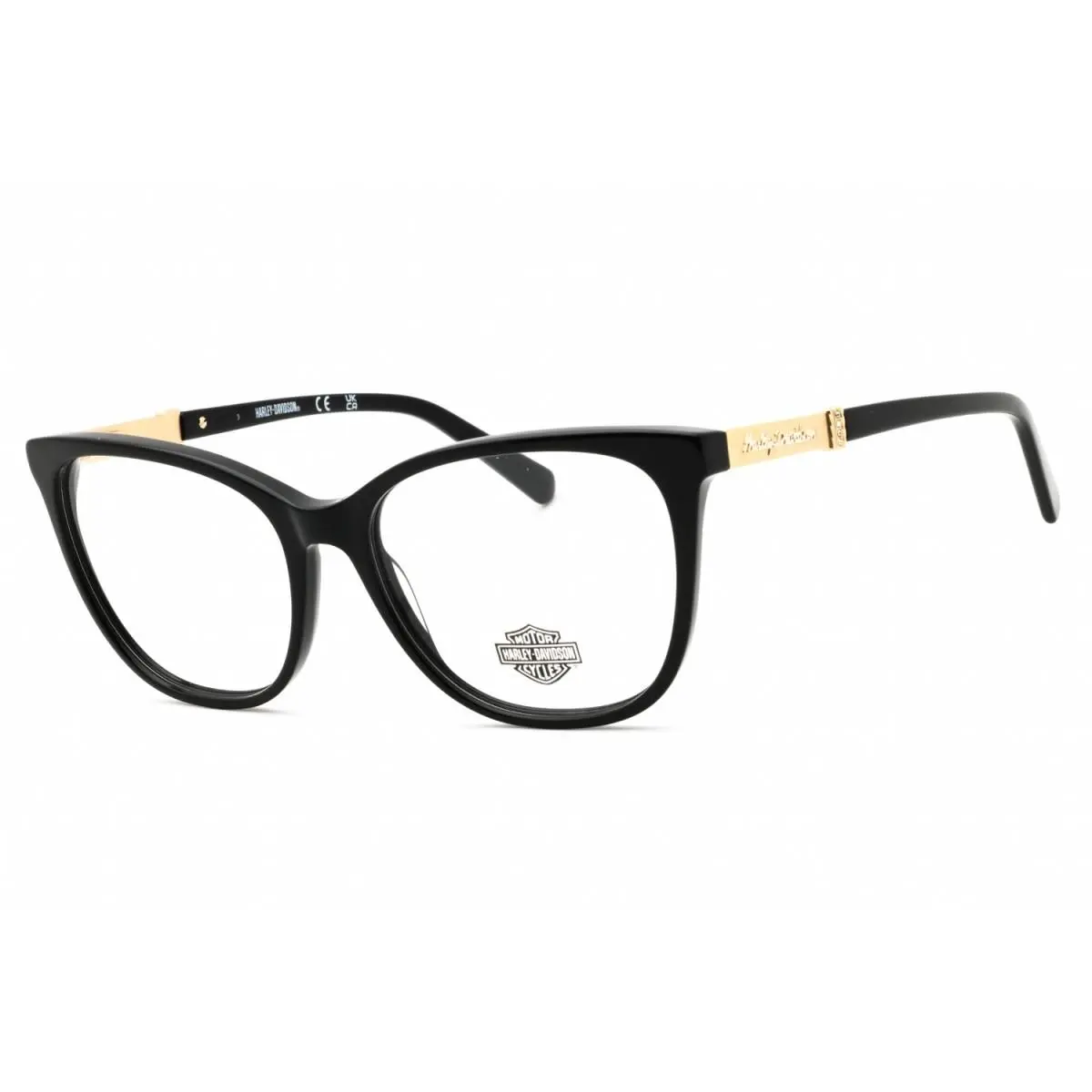 HD50075 001 Shiny Black 55mm Eyeglasses by Harley Davidson