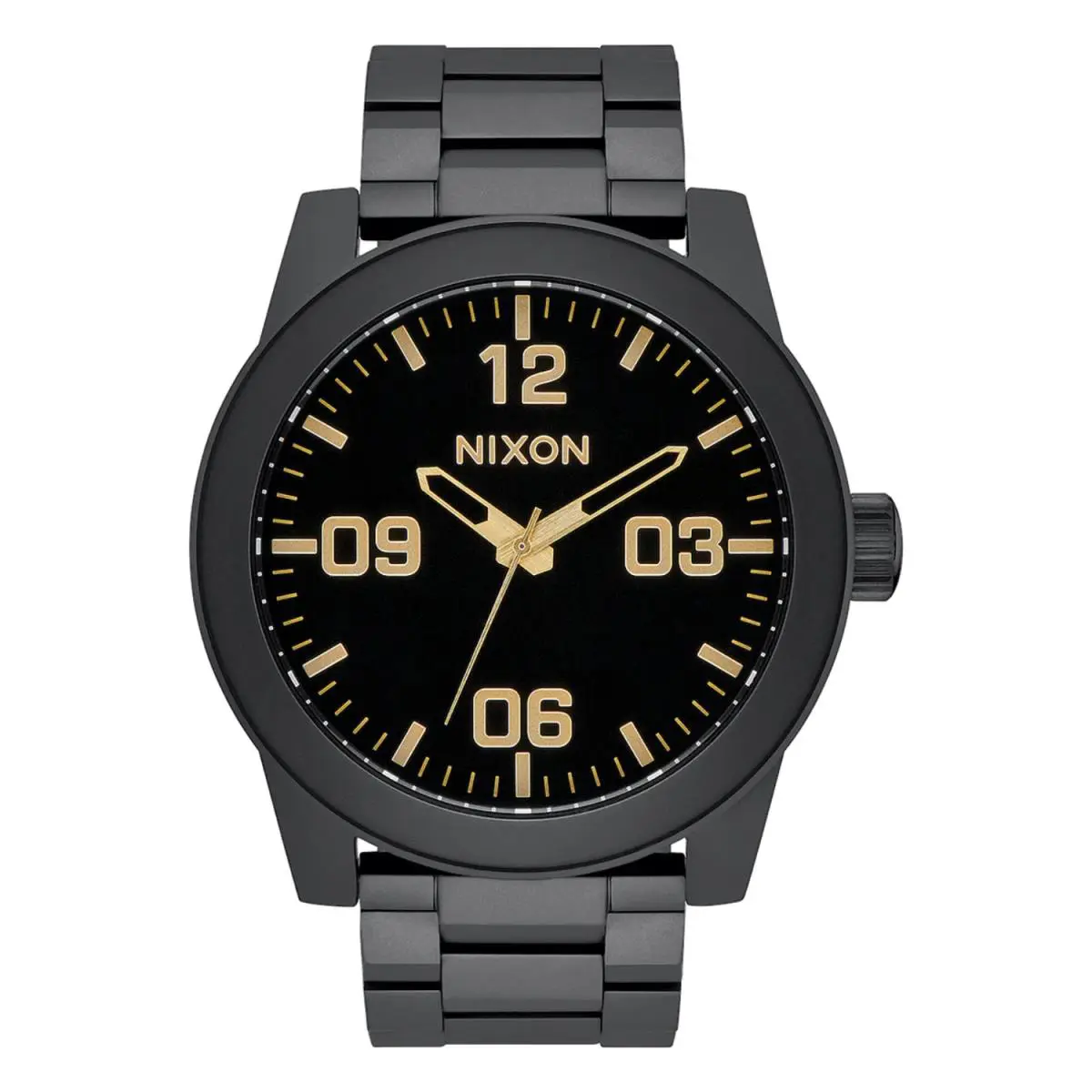 Corporal A346-1041 Men`s Matte Black Stainless Steel Analog Watch JDM2459 by Nixon