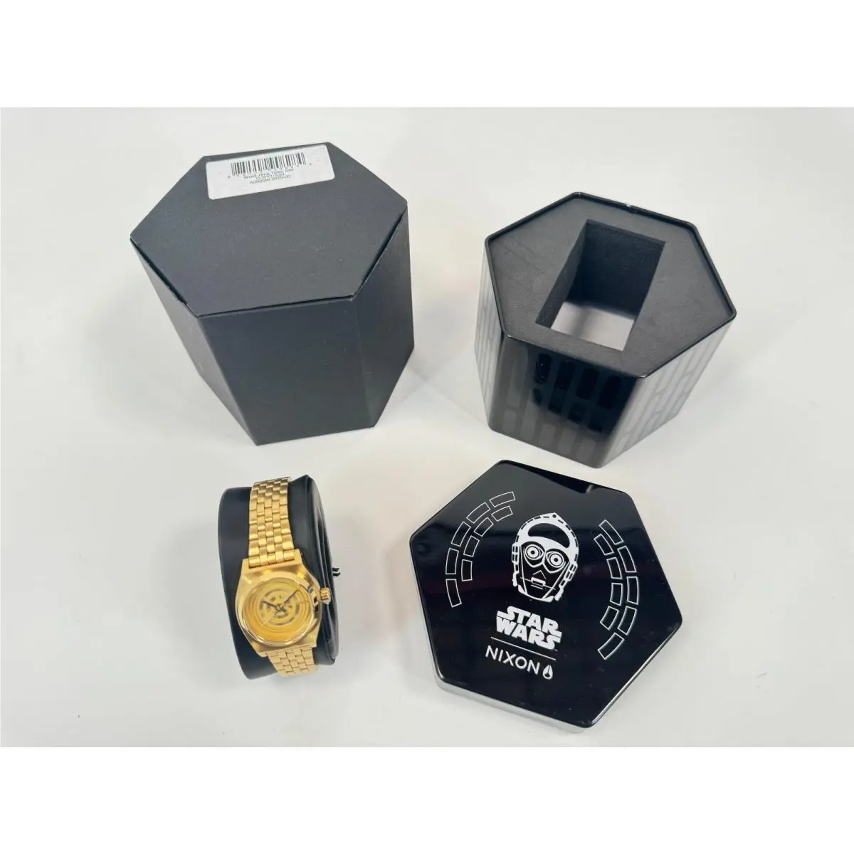 Nixon x Star Wars Small Time Teller C3PO Gold Watch A399SW 2378-00 - Dial: Gold, Band: Gold, Bezel: Gold