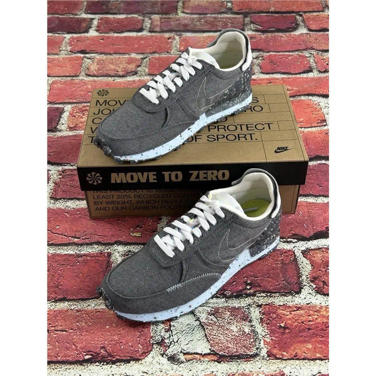 Nike Daybreak Recycled Canvas Iron Grey Volt White CZ4337-001 Men`s Size 6