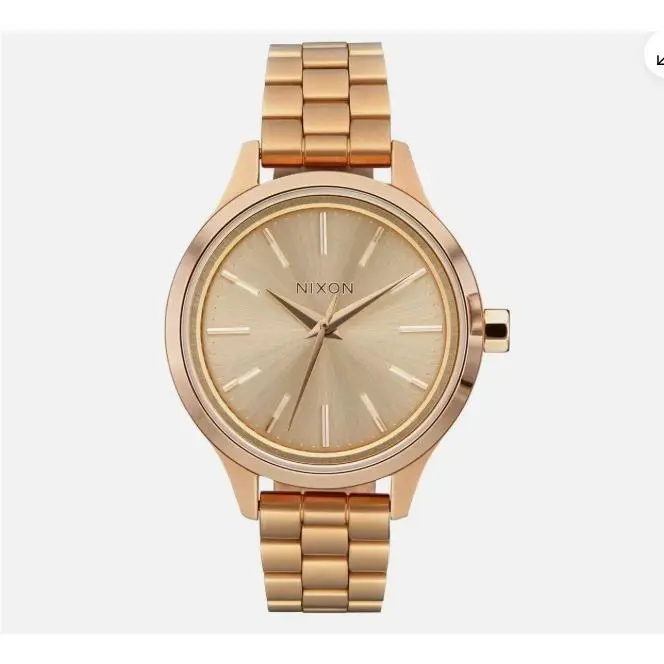 Nixon Watch Wms Optimist A1342-5087 All Light Gold Ships From CA