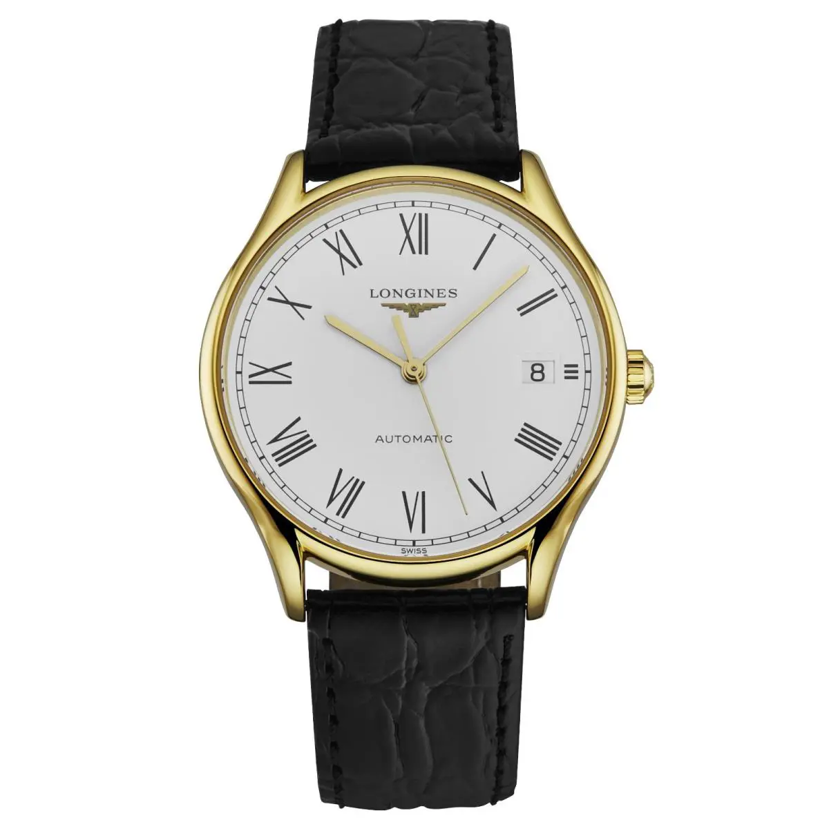 Longines Women`s `lyre` White Dial Leather Strap Automatic Watch L4.860.2.11.2