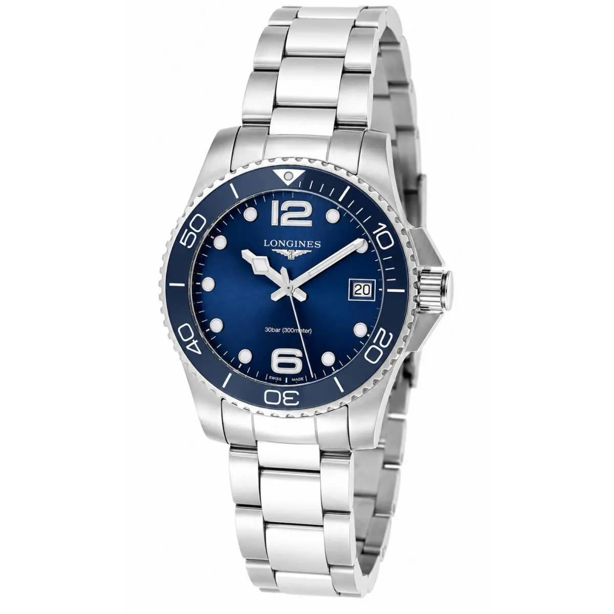 Longines Hydroconquest Quartz 32mm Blue Dial Women`s Watch L3.370.4.96.6