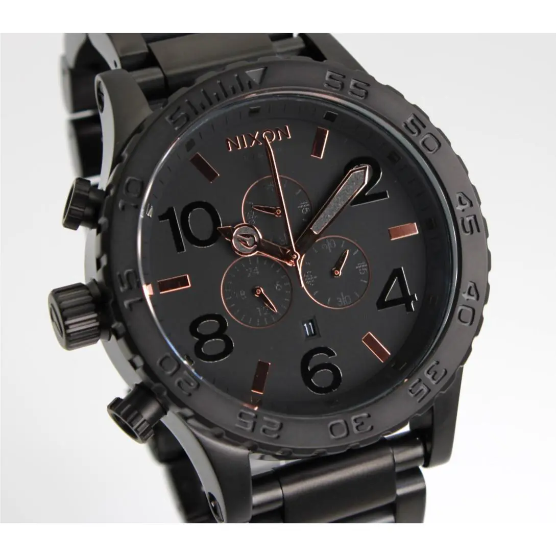 Nixon Watch 51-30 A083 957 Chrono Black Dial Men`s Watch 51mm
