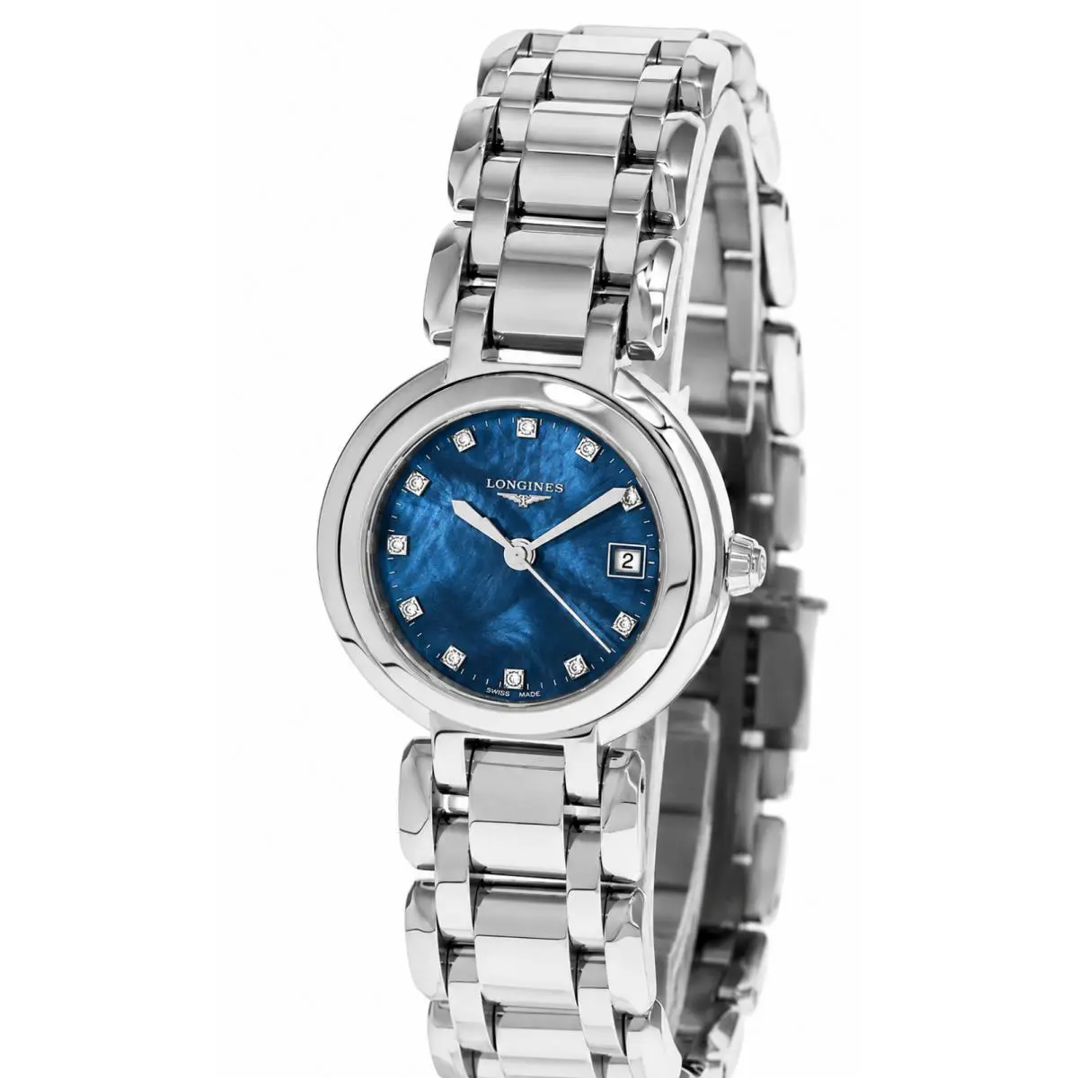 Primaluna Quartz 26.5mm Blue Diamond Dial Women`s Watch L8.110.4.98.6 by Longines