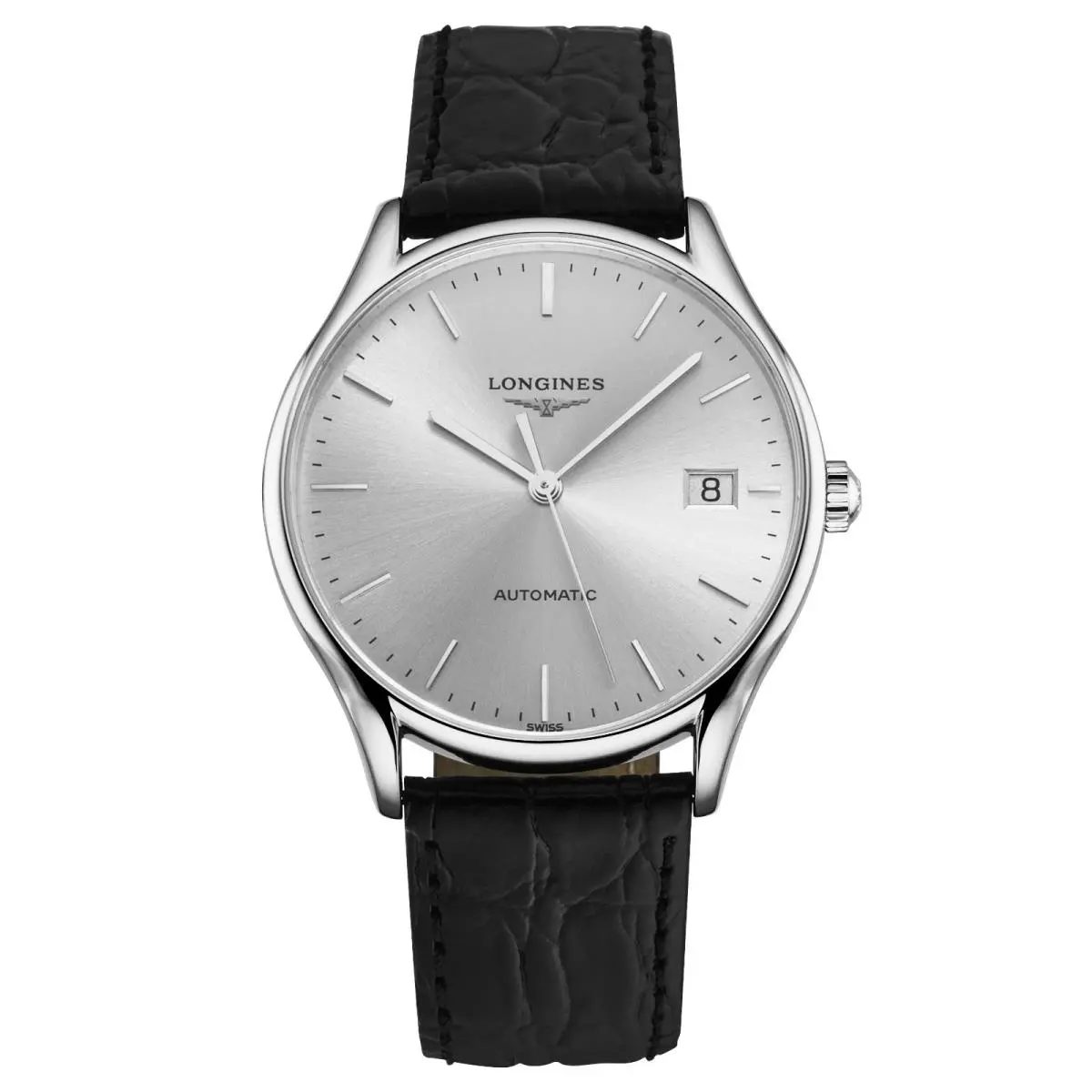 Longines Women`s `lyre` Silver Dial Leather Strap Automatic Watch L4.860.4.72.2