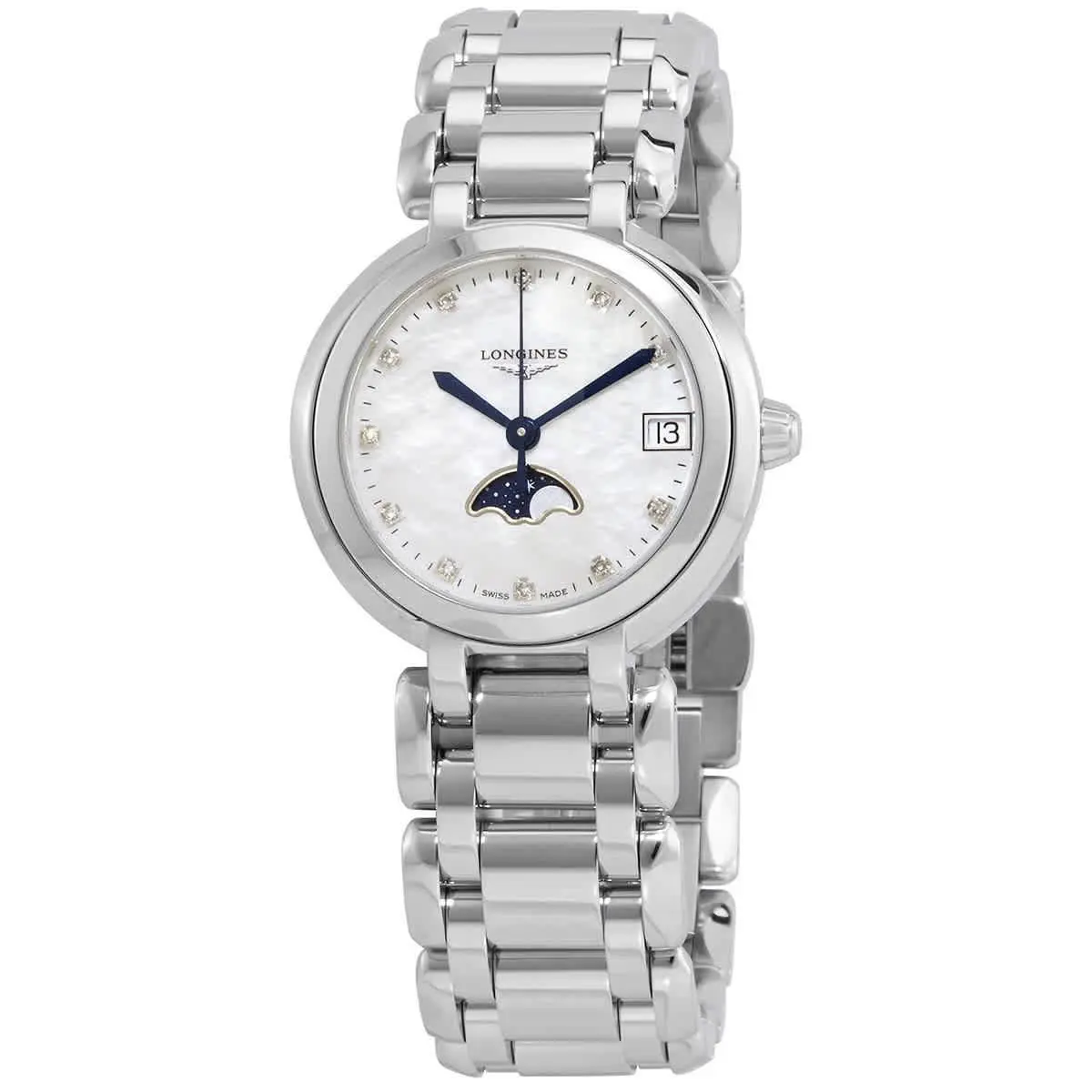 Prima Luna Quartz Diamond White Dial Unisex Watch L8.115.4.87.6 by Longines