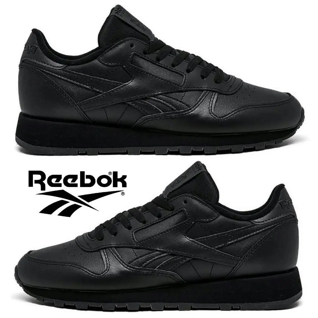 Reebok shoes - Reebok Classic Leather - Classic Leather - All Colors, s: Black/Black/Grey - Classic Leather, Manufacturer: Black/Black/Grey 6