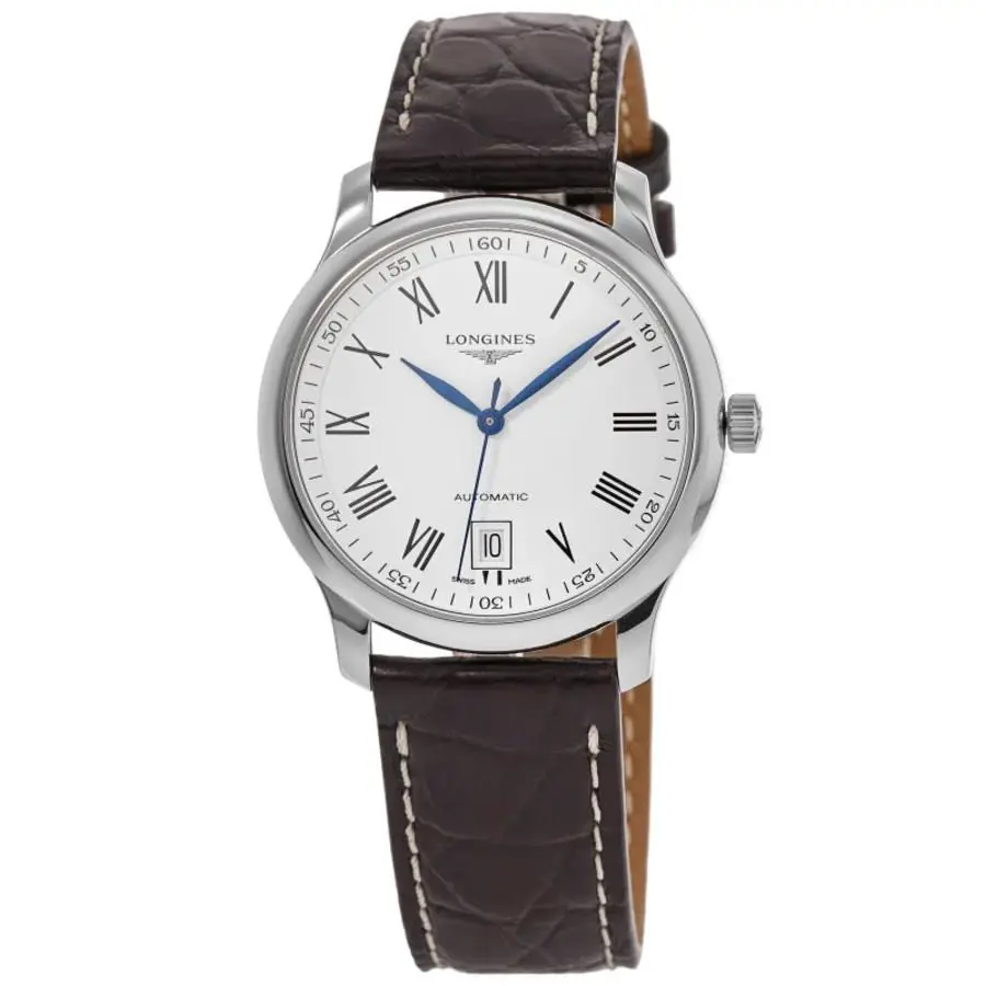 Longines Master Collection Automatic 38.5mm Men`s Watch L2.628.4.11.3 - Face: White, Dial: White, Band: Brown
