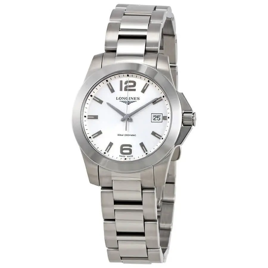 Conquest Silver Dial Ladies 34 mm Watch L33774766 by Longines