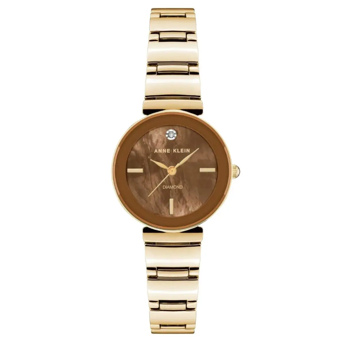 Anne Klein Women`s Accented Brown Dial Watch - AK/2434BMGB