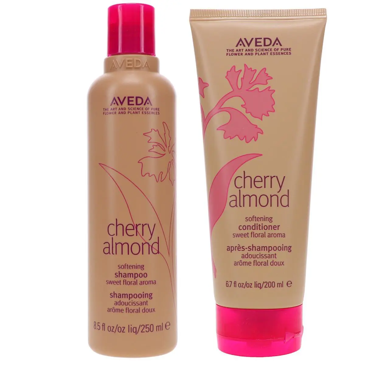 Aveda Cherry Almond Softening Shampoo 8.5 oz Conditioner 6.7 oz Combo Pack