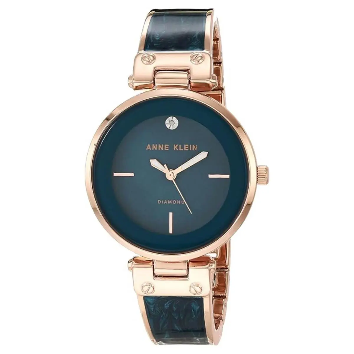 Anne Klein Women`s Bangle Blue Dial Watch - AK/2512TERG